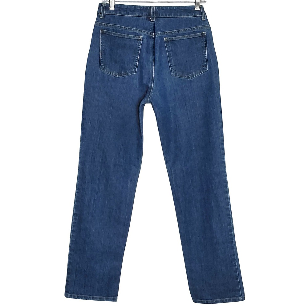 Classic Casual Jones New York Jeans Women 8 Blue Straight Leg Stretch Denim